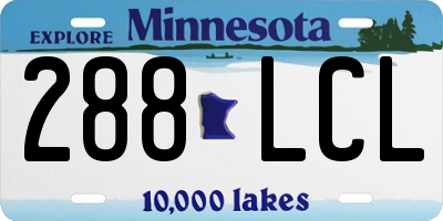 MN license plate 288LCL