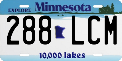 MN license plate 288LCM