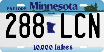 MN license plate 288LCN