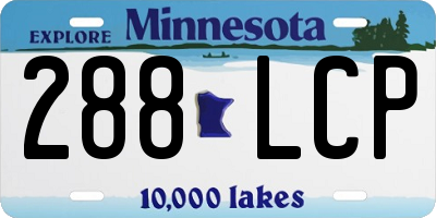 MN license plate 288LCP