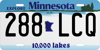 MN license plate 288LCQ