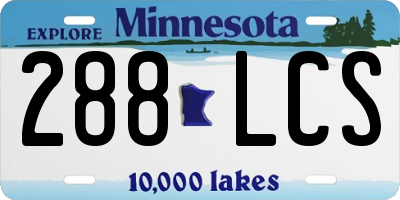 MN license plate 288LCS