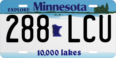 MN license plate 288LCU
