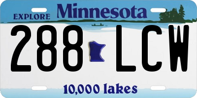 MN license plate 288LCW