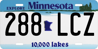 MN license plate 288LCZ