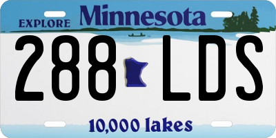 MN license plate 288LDS