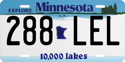 MN license plate 288LEL
