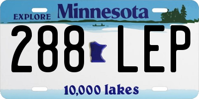 MN license plate 288LEP