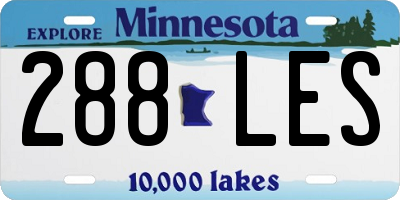 MN license plate 288LES