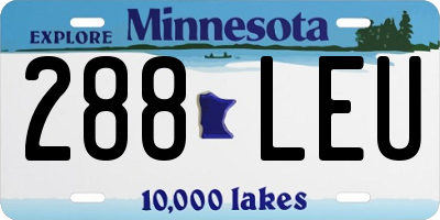 MN license plate 288LEU