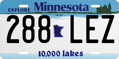 MN license plate 288LEZ