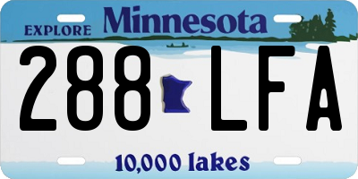 MN license plate 288LFA