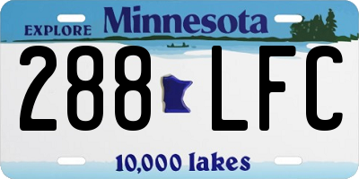 MN license plate 288LFC