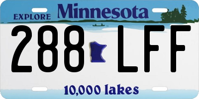 MN license plate 288LFF