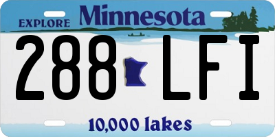 MN license plate 288LFI