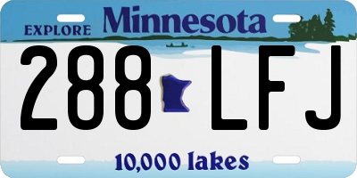 MN license plate 288LFJ