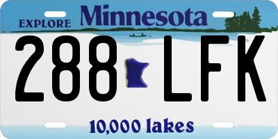 MN license plate 288LFK