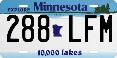 MN license plate 288LFM