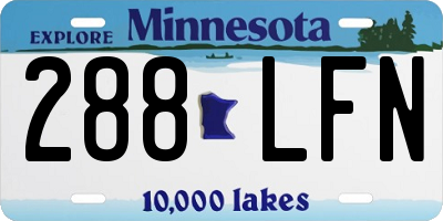 MN license plate 288LFN