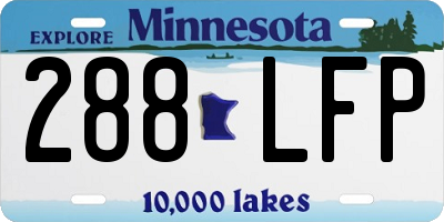 MN license plate 288LFP