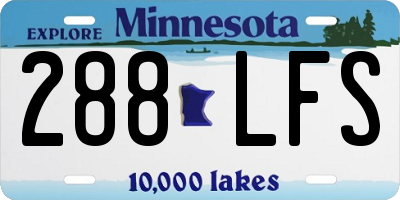 MN license plate 288LFS