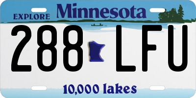 MN license plate 288LFU