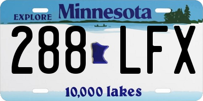 MN license plate 288LFX