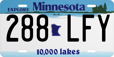 MN license plate 288LFY