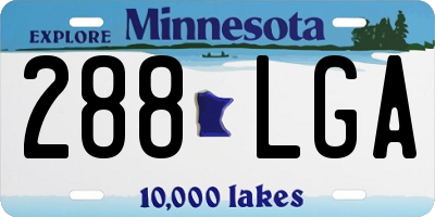 MN license plate 288LGA