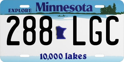 MN license plate 288LGC