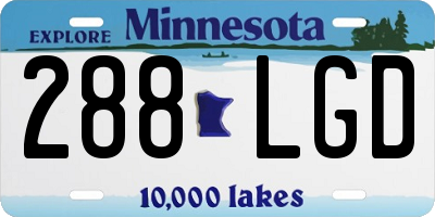 MN license plate 288LGD