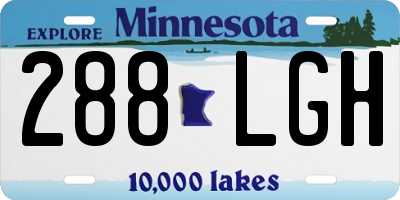 MN license plate 288LGH