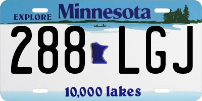 MN license plate 288LGJ