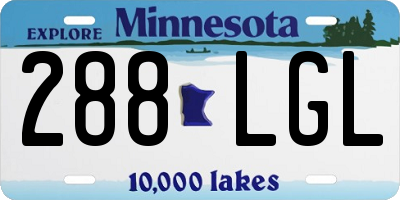 MN license plate 288LGL