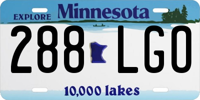 MN license plate 288LGO