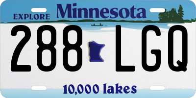 MN license plate 288LGQ