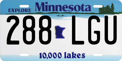 MN license plate 288LGU