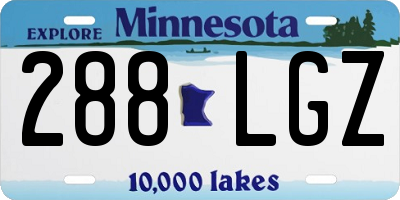 MN license plate 288LGZ