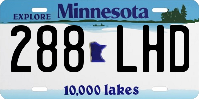 MN license plate 288LHD