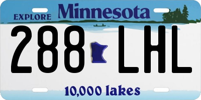 MN license plate 288LHL