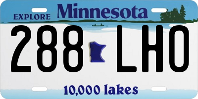 MN license plate 288LHO