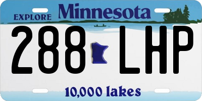 MN license plate 288LHP