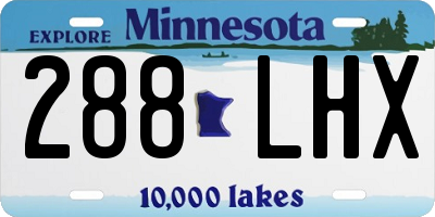 MN license plate 288LHX