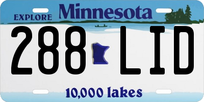 MN license plate 288LID