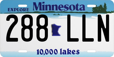 MN license plate 288LLN