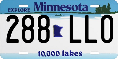 MN license plate 288LLO