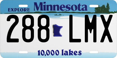 MN license plate 288LMX