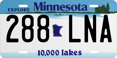 MN license plate 288LNA