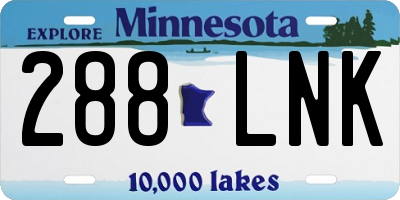 MN license plate 288LNK