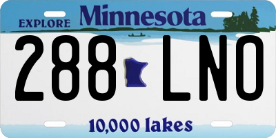 MN license plate 288LNO